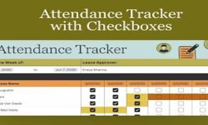 create professional excel attendance sheet, tracker and dashboard