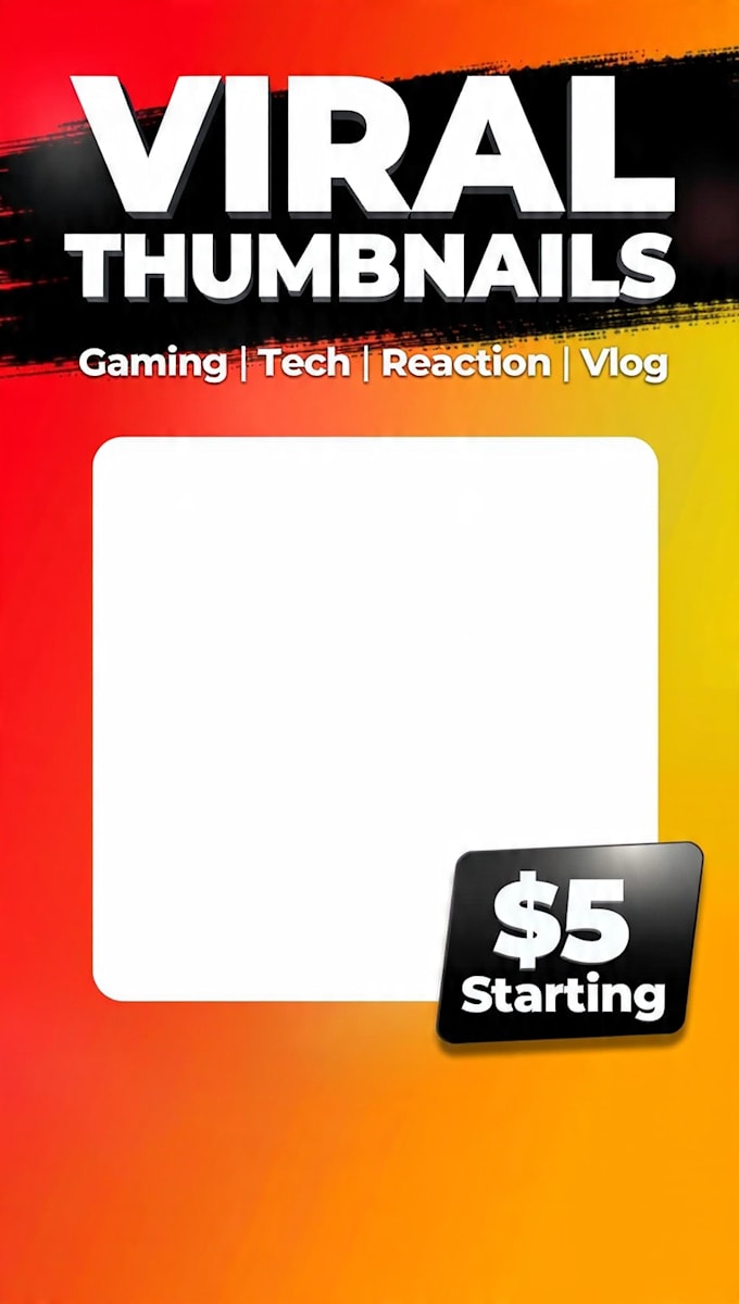 design a viral youtube thumbnail for gaming and tech