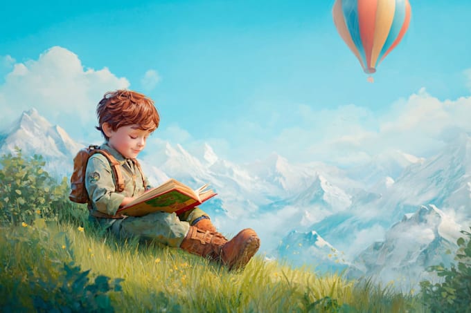 create magical children book cover illustrations