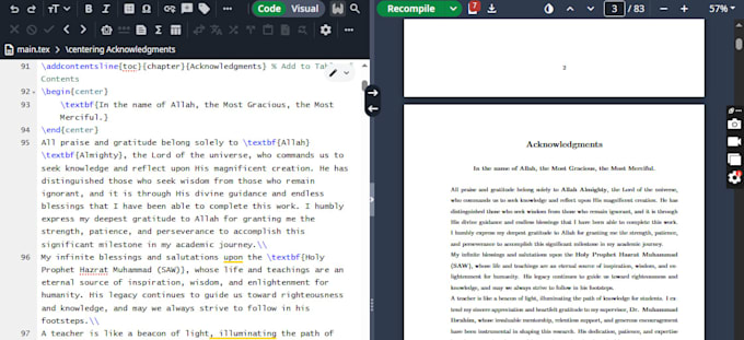 convert a PDF or word file into overleaf
