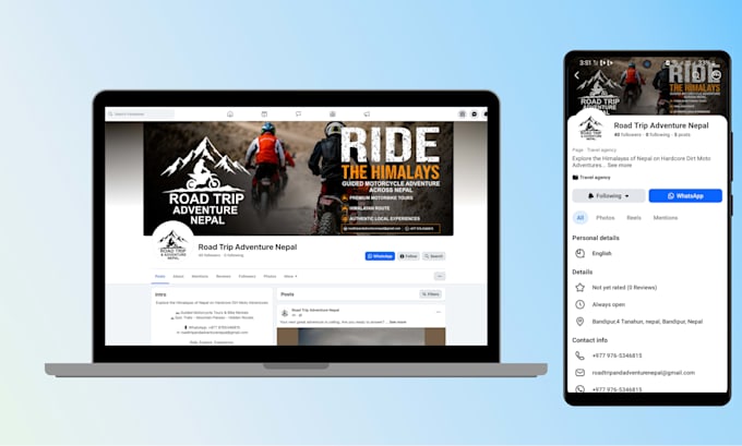create and setup social media page