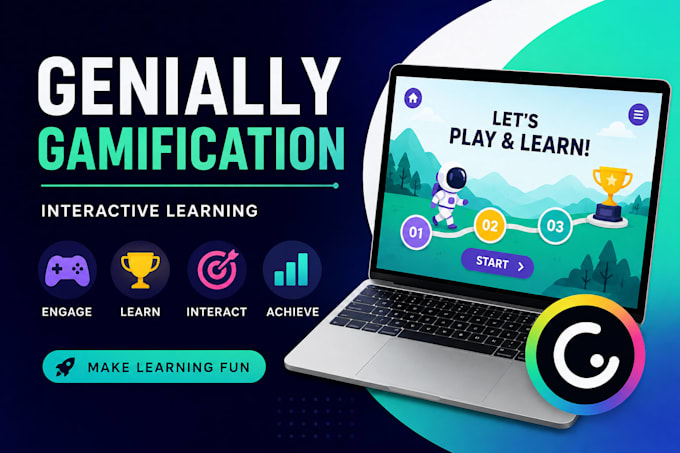 genially interactive presentation, gamification and elearning quizzes content