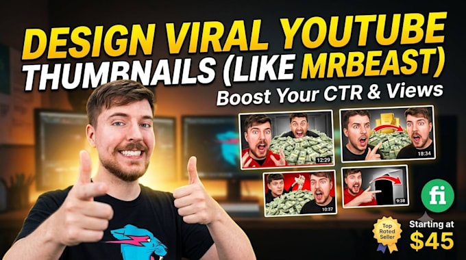design a high CTR youtube thumbnail