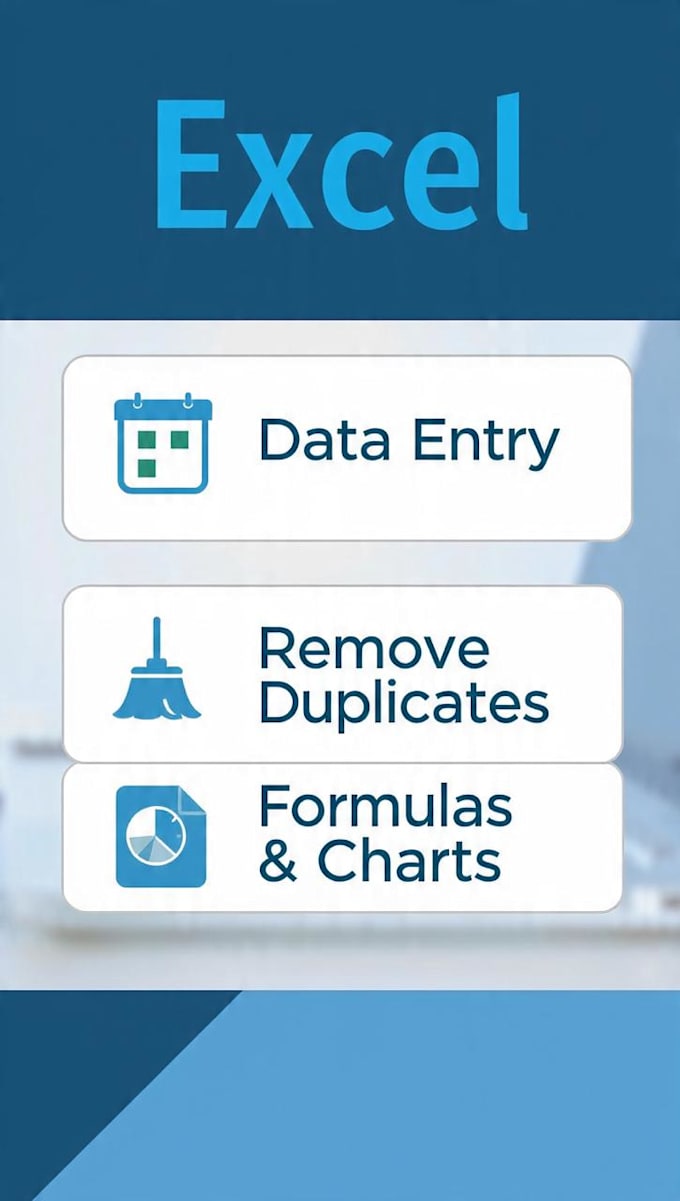 provide excel data entry, cleaning, and formatting services