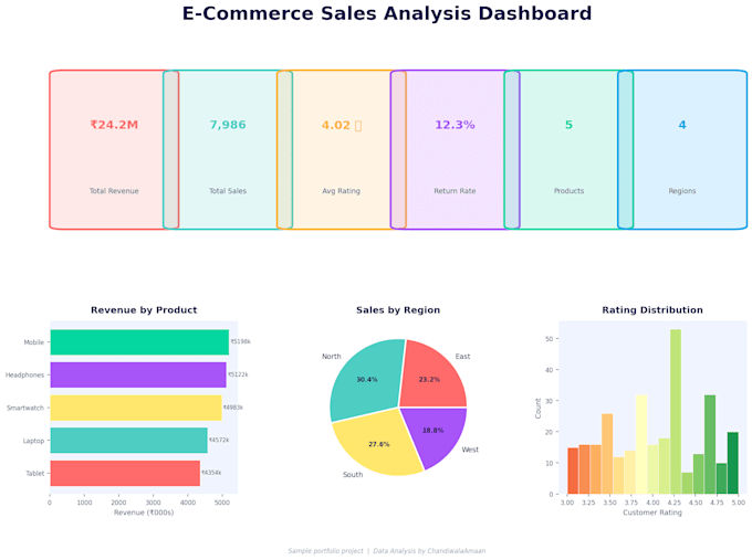do excel and python dashboard for small business sales data