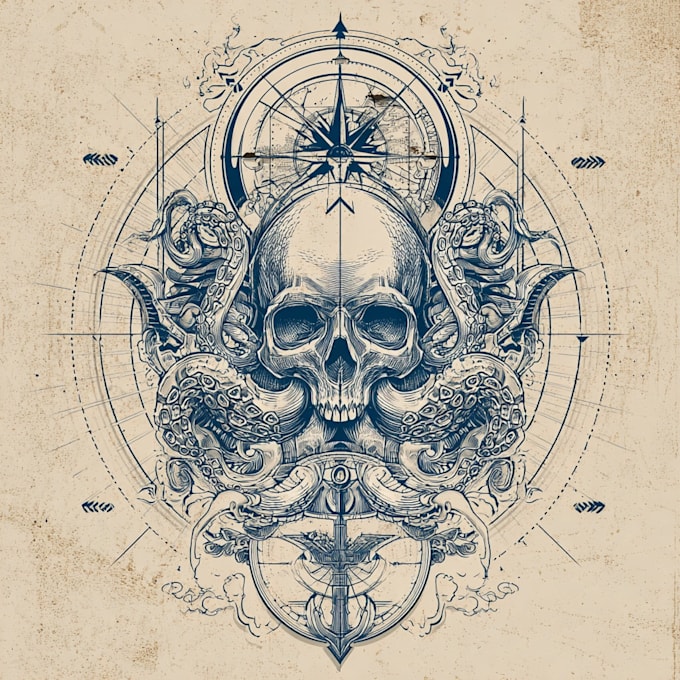 custom an abstract black tattoo design