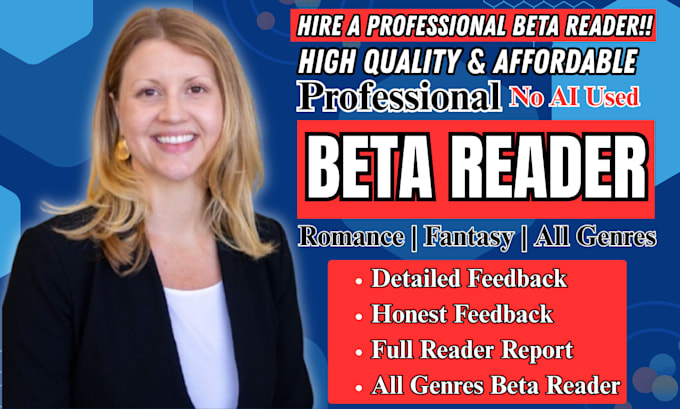 provide beta reader, beta reading, alpha reader and manuscript feedback