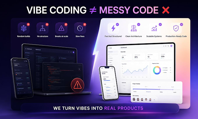 build, fix, scale ai vibe coded app, claude, replit, base44 experts