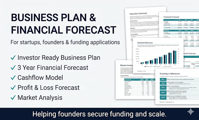 write a business plan and financial forecast