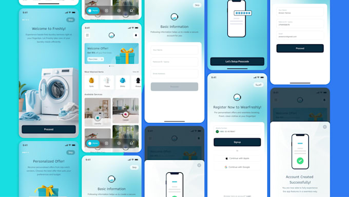 design mobile app and web app UI UX in figma