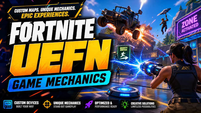 develop custom fortnite uefn game mechanics with verse scripting