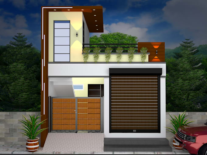 redraw front elevation for real estate agent