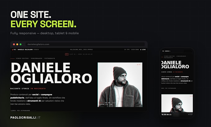 design and develop a creative animated portfolio website