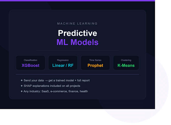 build machine learning models for prediction and data analysis