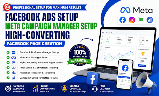 do facebook ads setup mata campaign manager create high converting fb page