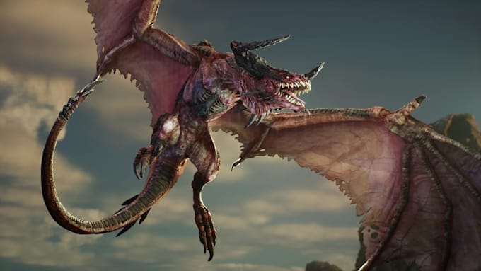 do 3d animal model creature model dragon monster for 3d animation and printing