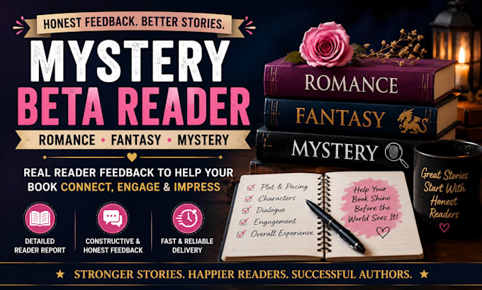 be your mystery beta reader, romance beta reader, beta reader fantasy