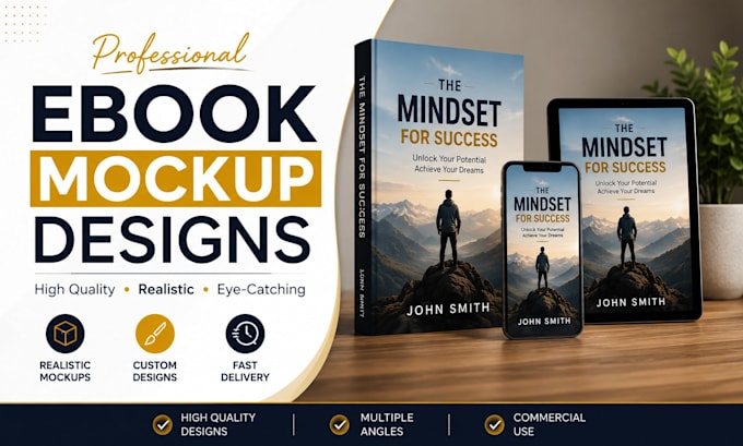 create professional 3d ebook mockups and book covers