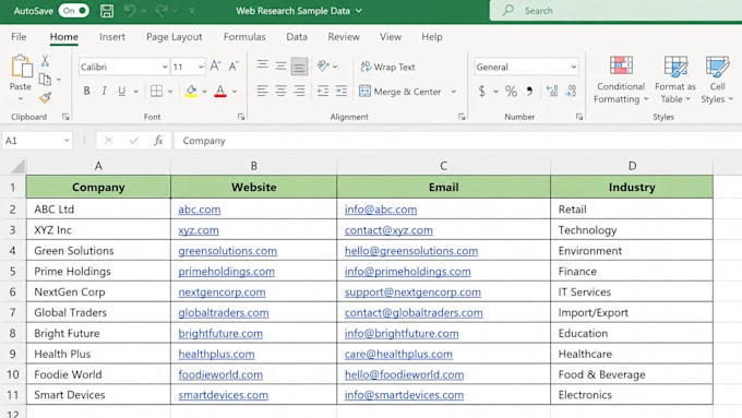 do professional web research, internet research, and data collection