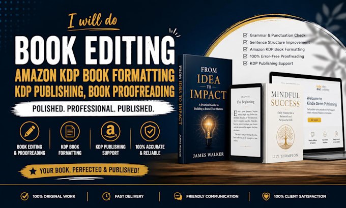 do book editing, amazon KDP book formatting, KDP publishing, book proofreading