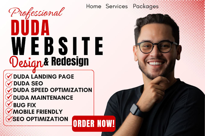 develop duda website redesign website landing page using duda website