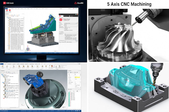 create mastercam cnc programs for 3 axis, 4 axis and 5 axis machining