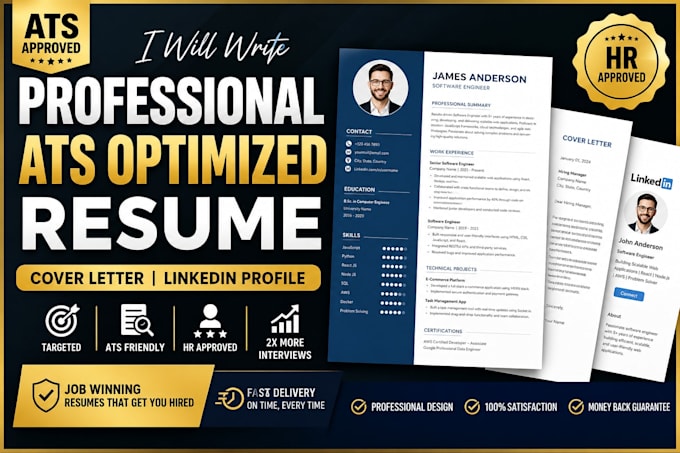 write executive resume, CV and linkedin profile optimization
