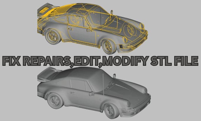 fix stl file for 3d printing, repair mesh errors, modify optimize 3d print file