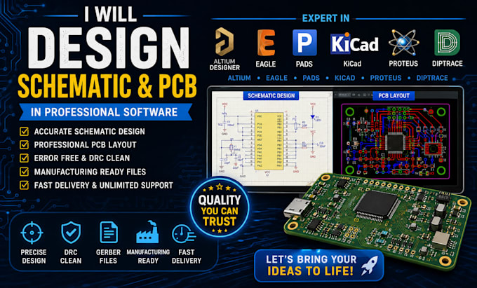 create pcb layout and circuit schematic in altium