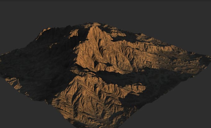 remodel digital terrain model from map, dem dtm from lidar point cloud for print