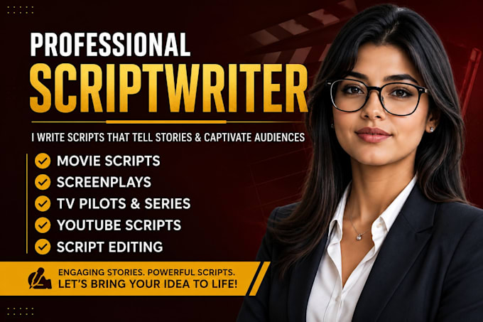 write screenplay feature film script TV series crime drama movie script writing