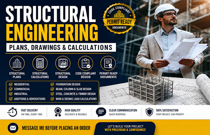 prepare structural engineering plans drawings  and calculations