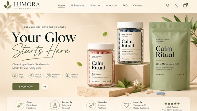 do peptide website ecommerce website fda compliant supplement store marketing