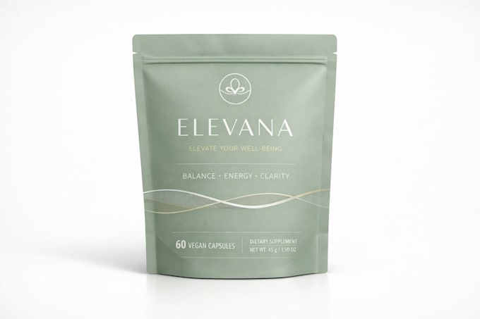 create modern product packaging design with dieline