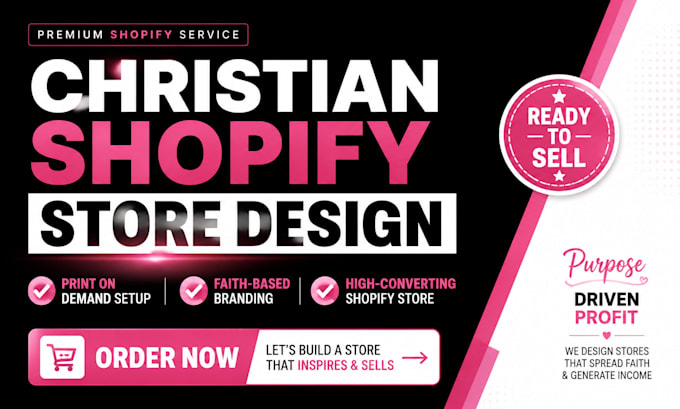 design and redesign christian shopify store shopify website pod store setup