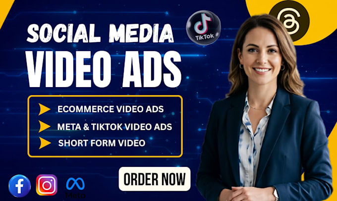 create high converting short video ads, ecommerce video ads for meta, tiktok ads