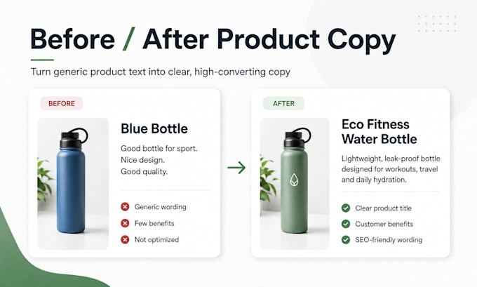 write SEO product descriptions for shopify, amazon, etsy and online stores