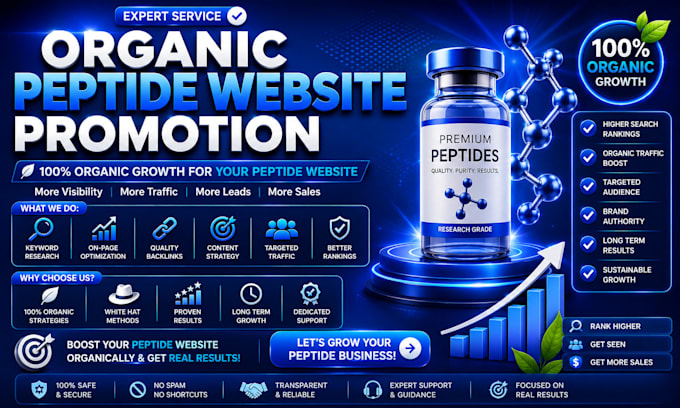 do organic peptide website promotion for your peptide website