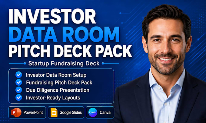 design investor data room pitch deck startup fundraising deck