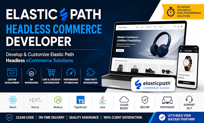 develop and customize elastic path headless ecommerce solutions