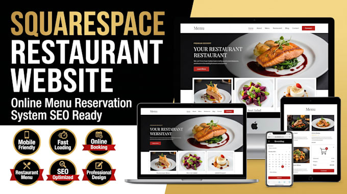 build squarespace restaurant website,redsign squarespace
