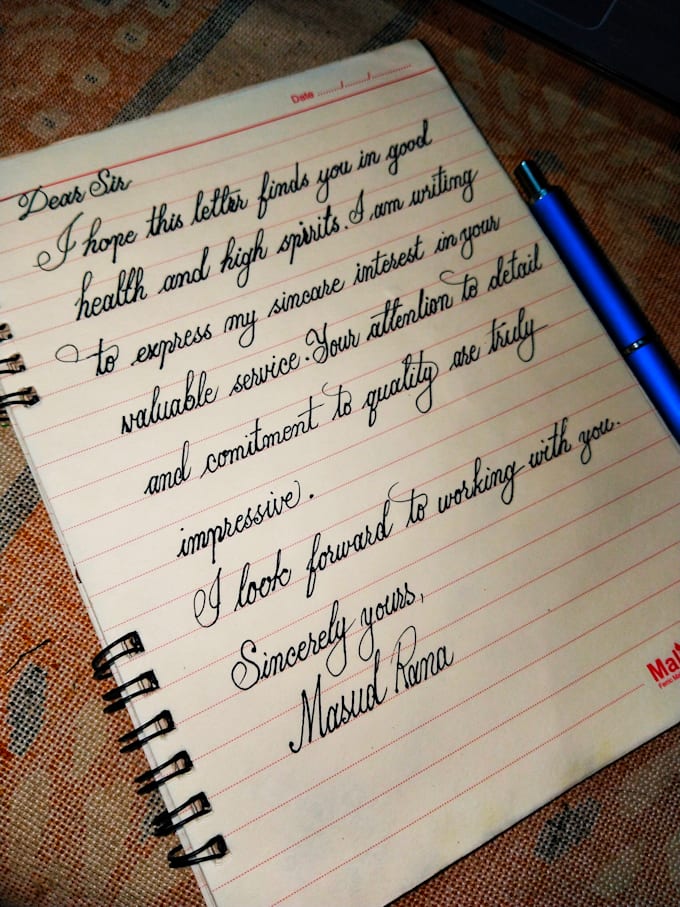 do beautiful handwritten letters, notes and custom calligraphy