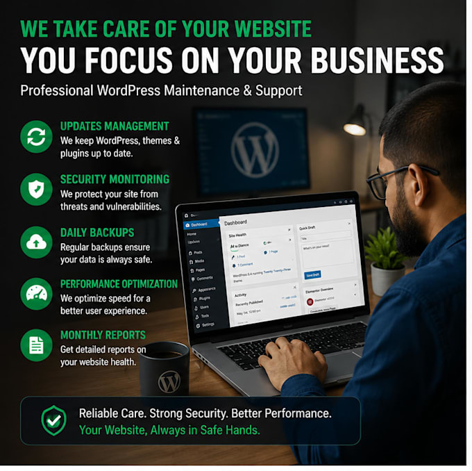 provide maintenance and support for your website