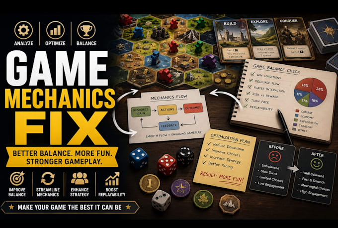 write, test and optimize your board game rules and mechanics