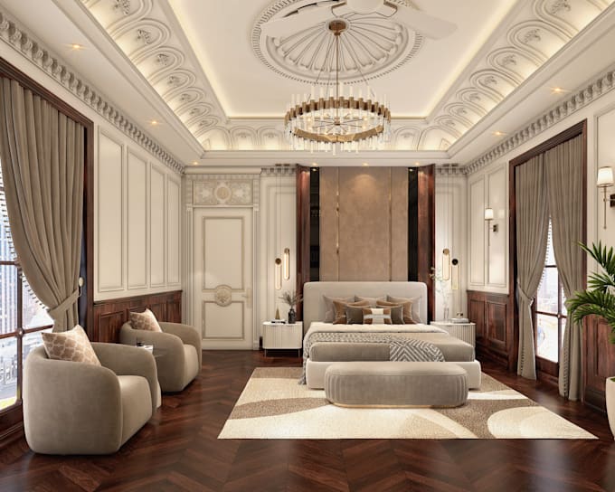 create photorealistic 3d interior renderings for luxury villas