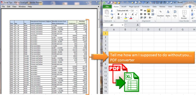 convert pdf to excel spreadsheet