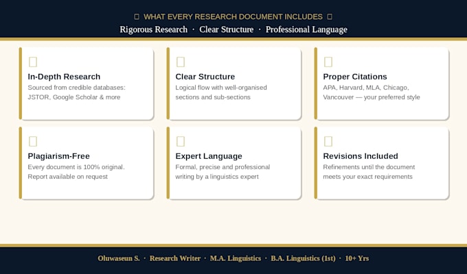 research,  write professional reports and research documents