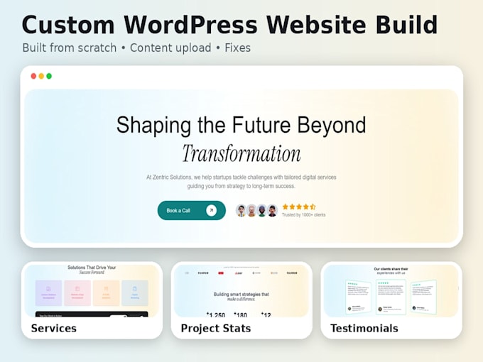 develop a responsive wordpress website with elementor