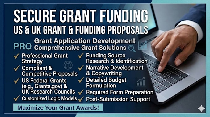do professional grant writing and grant proposal for nonprofit or startup