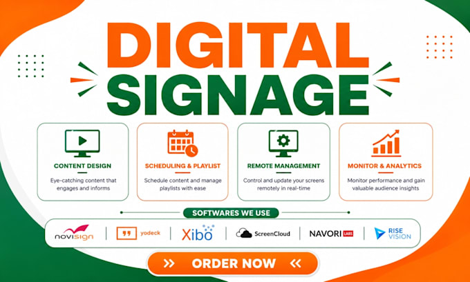 setup digital signage software screencloud yodeck optisigns rise vision viewneo